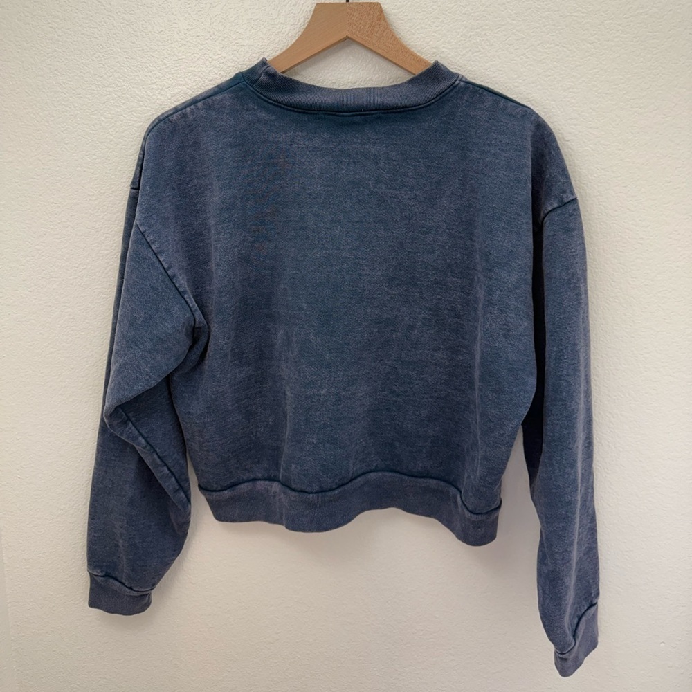 Pool House New York The Nolita Crop Crewneck Marble Blue Medium - Picture 4 of 9